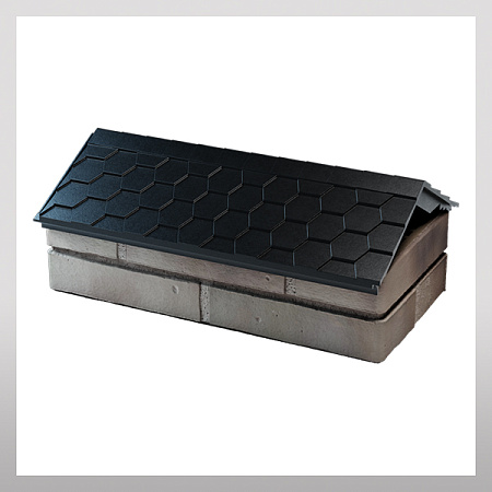 Парапет с посадкой на 1 кирпич, черный