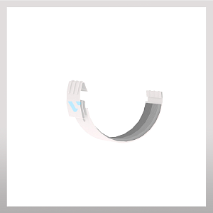 Соединитель желоба 125мм, белый