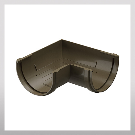 Угловой элемент желоба 90гр универсальный, каштан