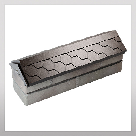 Парапет с посадкой на 1/2 кирпича, коричневый