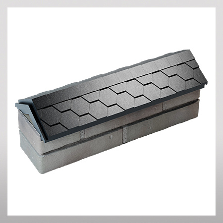 Парапет с посадкой на 1/2 кирпича, черный