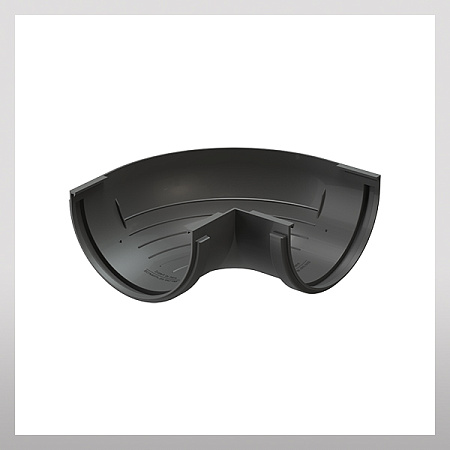 Угловой элемент желоба внешний 90гр, серый