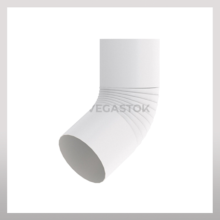 Колено 100мм гнутое, белый