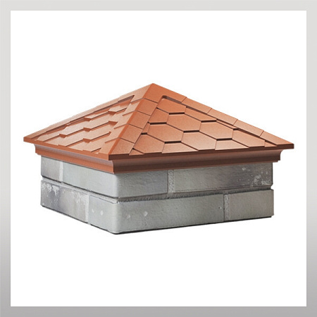 Колпак 390х390, терракотовый