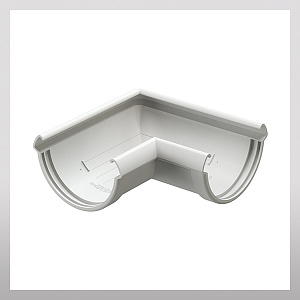 Угловой элемент желоба 90гр, пломбир