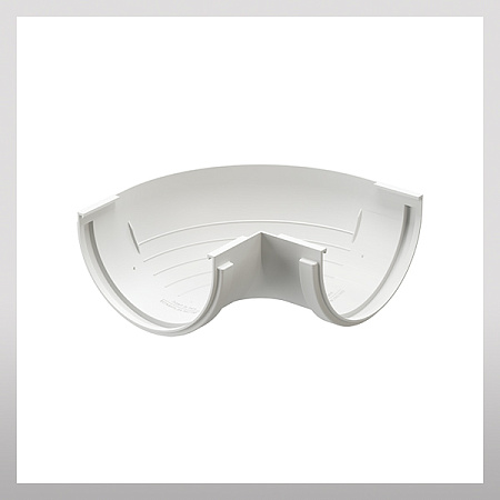 Угловой элемент желоба внешний 90гр, белый