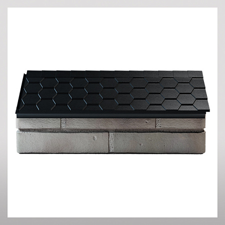 Парапет с посадкой на 1 кирпич, черный