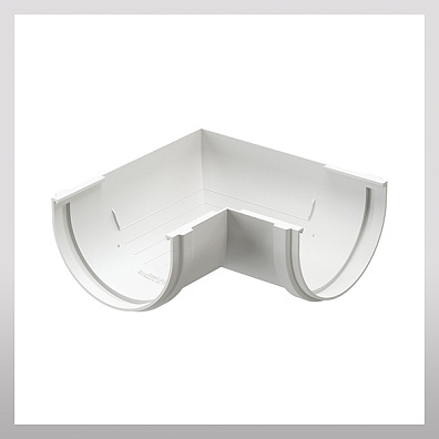 Угловой элемент желоба 90гр универсальный, пломбир