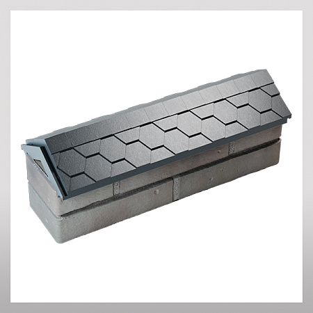 Парапет с посадкой на 1/2 кирпича, серый