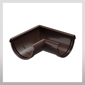 Угловой элемент желоба 90гр, шоколад